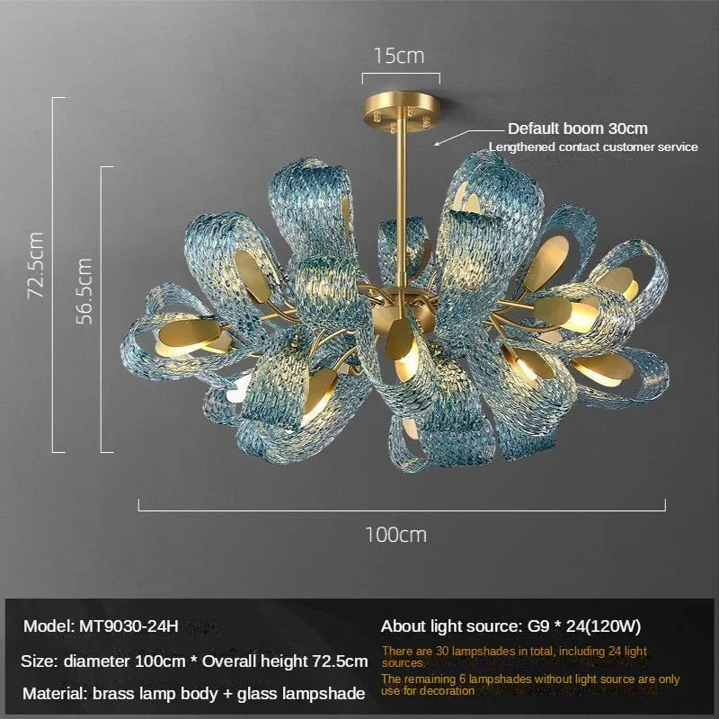 Copper Leaf LED Chandelier