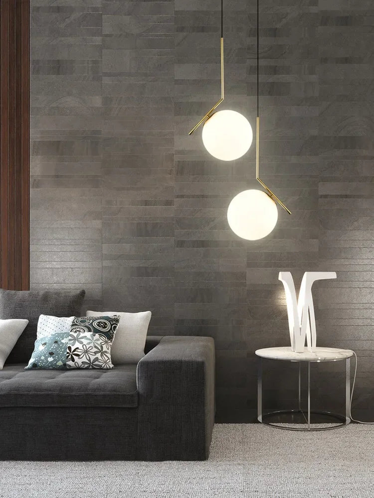 DecorBites™ Glass Ball LED Chandelier Light for Modern Home Decor