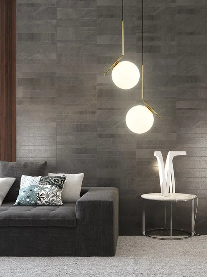 DecorBites™ Glass Ball LED Chandelier Light for Modern Home Decor
