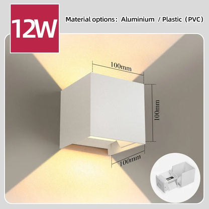 DecorBites™ LED Wall Light: Waterproof Indoor Outdoor Decor Lamp for Bedroom Living Room