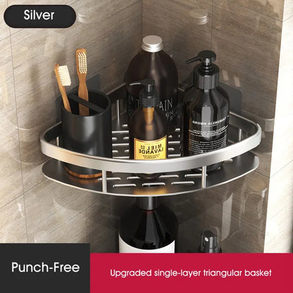 DecorBites™ Corner Shower Shelf Bathroom Storage Holder Shampoo Organizer & Accessories