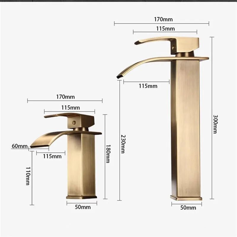 Bathroom Faucet Antique Bronze Basin