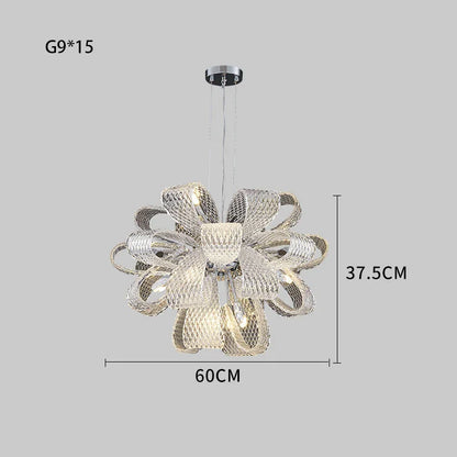 DecorBites™ Glass Pinecone LED Chandelier: Modern Art Deco Pendant Lighting