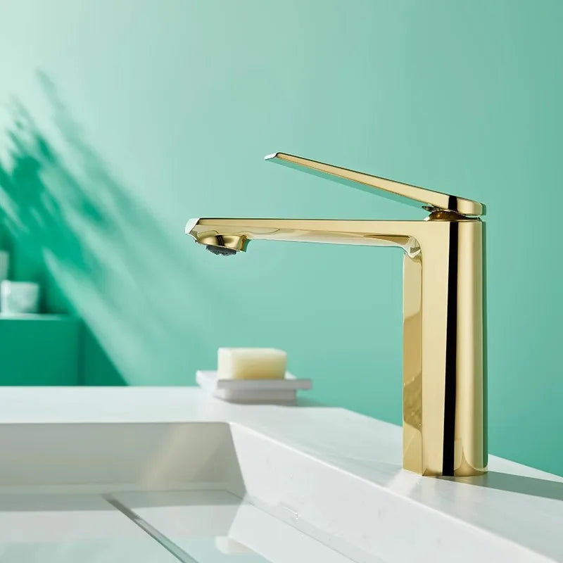 Gold Gray Bathroom Faucet