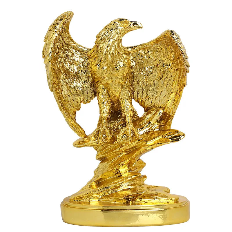 Gold Resin Eagle Statue