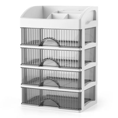 DecorBites™ 4 Tier Makeup Drawer Organizer for Jewelry & Cosmetic Storage