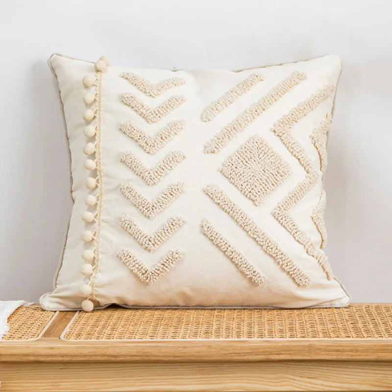 Cotton Tassel Sofa Pillowcase