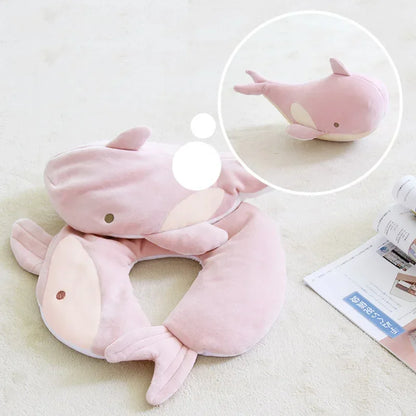 DecorBites™ Cute Plush Animal Neck Pillow for Comfortable Travel & Office Rest