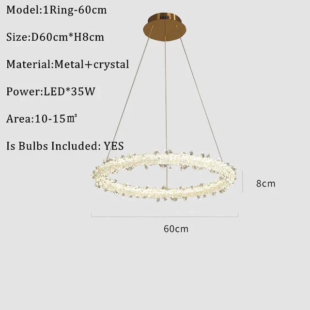 Crystal Round Chandelier Light