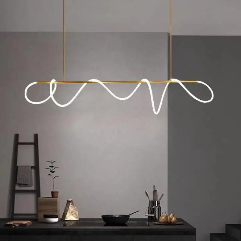 Chrome Hose Pendant Chandelier