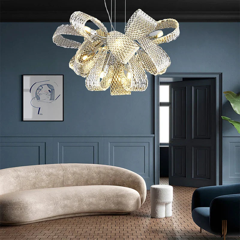 DecorBites™ Glass Pinecone LED Chandelier: Modern Art Deco Pendant Lighting
