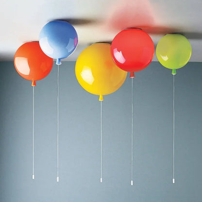 Balloon Acrylic Metal Pendant Light for Children's Rooms