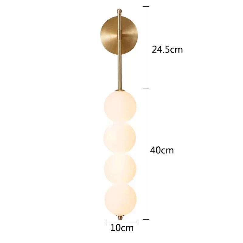 DecorBites™ Glass Ball LED Wall Sconce for Modern Living and Dining Room Decor