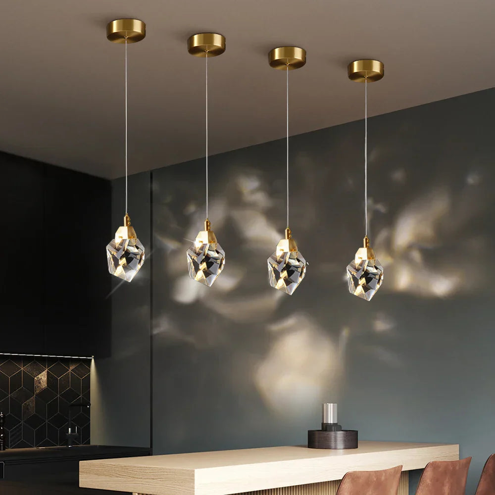 DecorBites™ Diamond Crystal LED Ceiling Chandelier for Home Decor