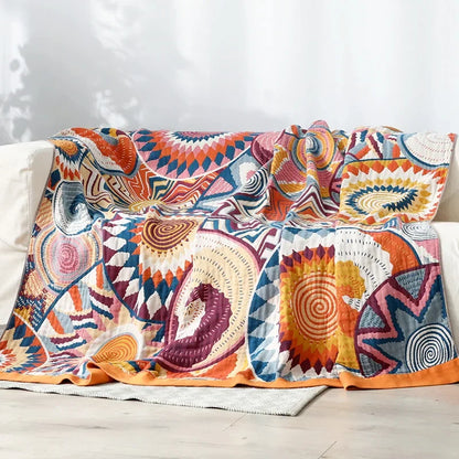 DecorBites™ Cotton Gauze Boho Throw Blanket