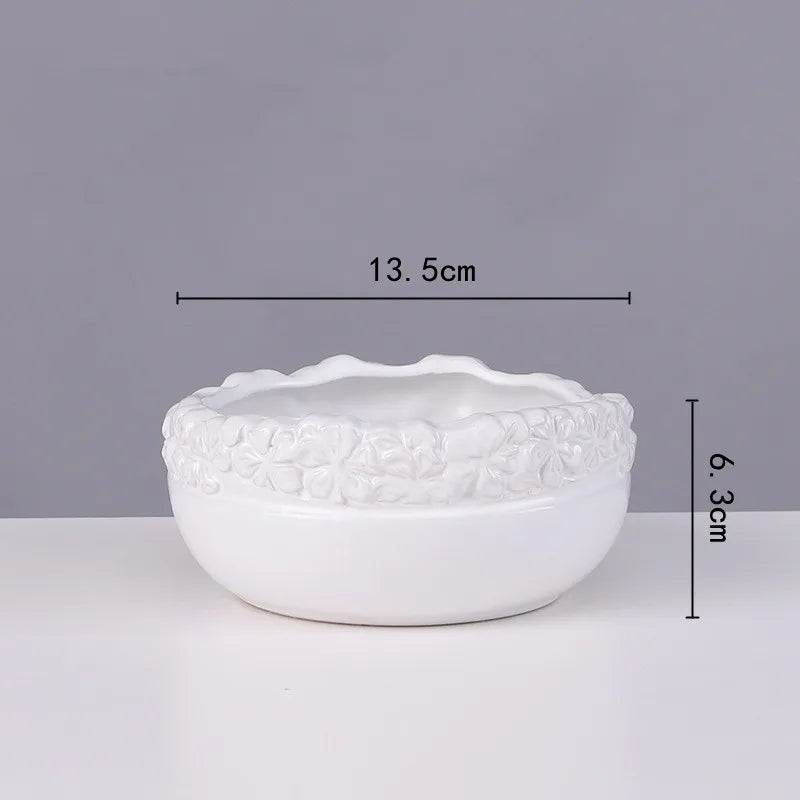 Gold Edge Ceramic Planter