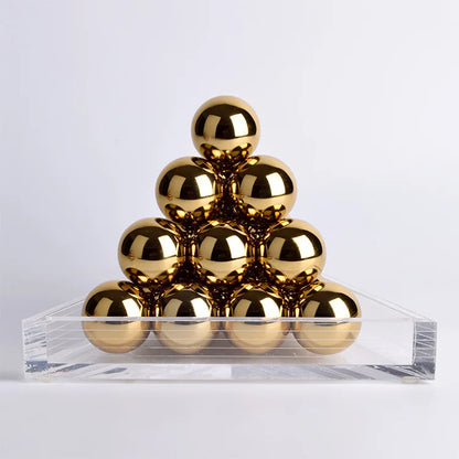 DecorBites™ Geometric Gold Tower Set for Stylish Home Decor