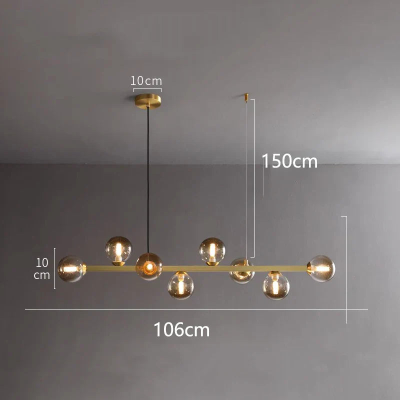Matte Black Nordic Chandelier