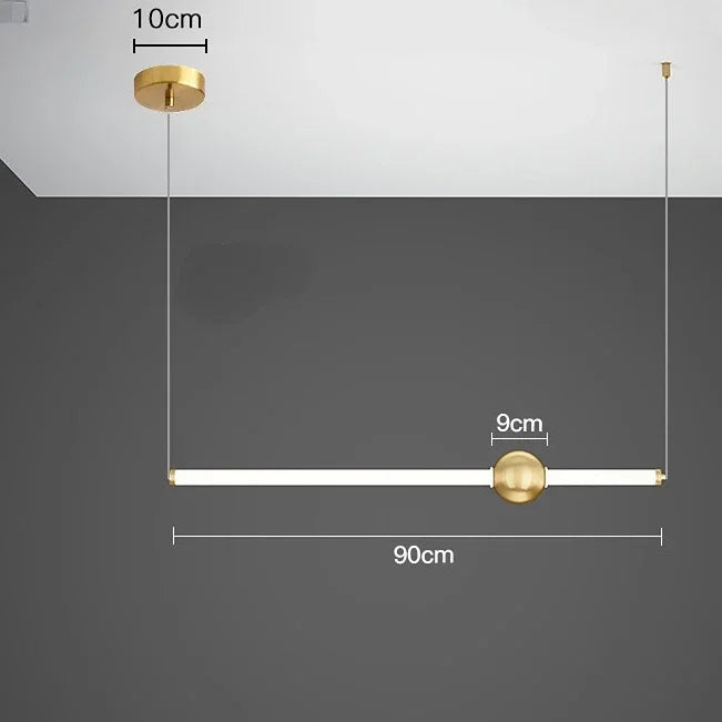DecorBites™ Glass Rod Pendant Light - Modern Long Hanging Lamp for Living Room, Bedroom & Shop