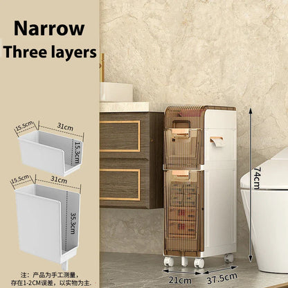 DecorBites™ Crevice Storage Rack Multi-Layer Drawer Organizer for Bathroom, Kitchen, and Car