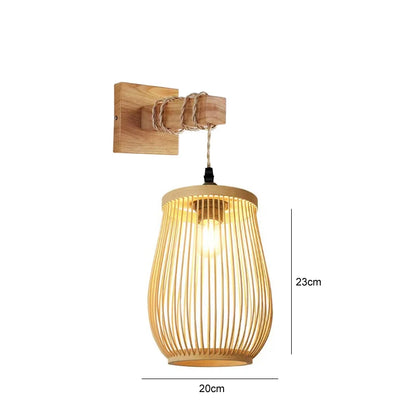 DecorBites™ Bamboo Pendant Ceiling Light Rattan