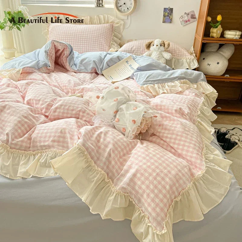 Lace Ruffle Cotton Bedding