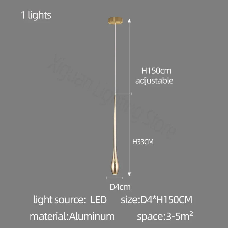 Gold Duplex LED Chandelier 12-Light Staircase