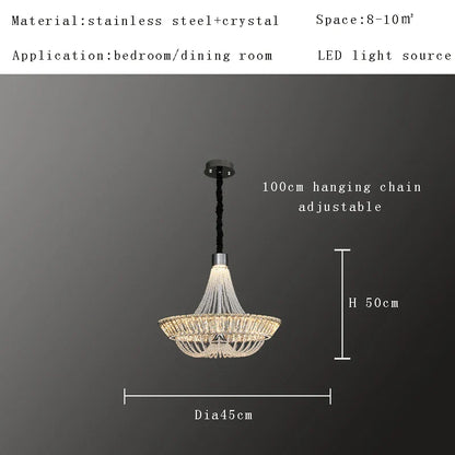 DecorBites™ Crystal Ceiling Chandelier - Elegant Two-story Room Decor