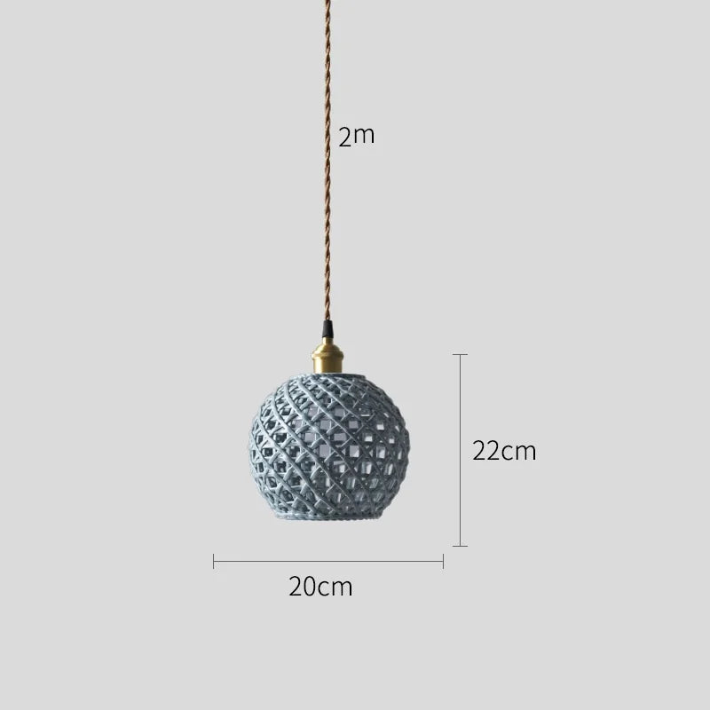 DecorBites™ Ceramic LED Pendant Lights: Modern Copper Hanging Lamp for Home Indoor Lighting