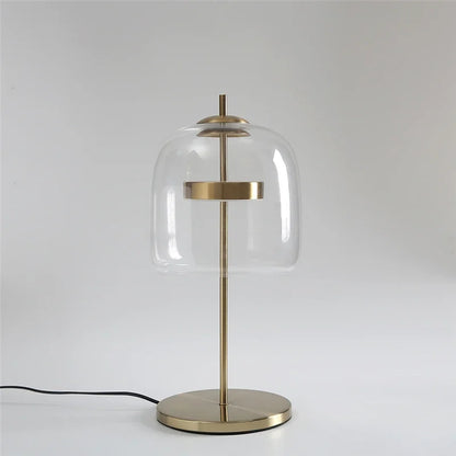 DecorBites™ Glass Lampshade LED Table Lamp for Modern Bedroom Decor