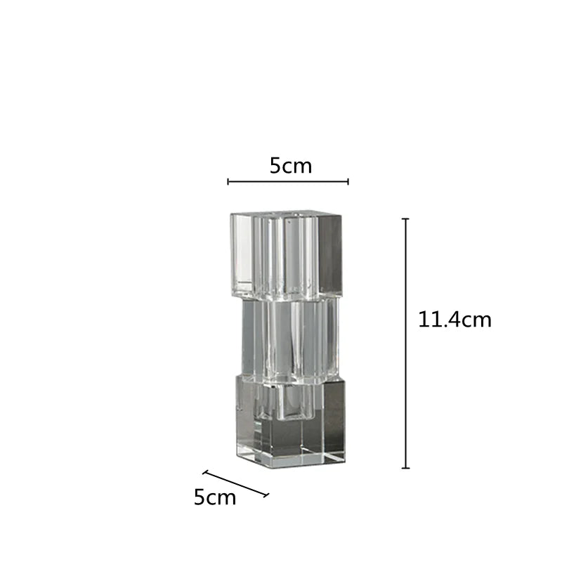 DecorBites™ Geometric Glass Vase Stack for Home Decor & Flower Arrangement
