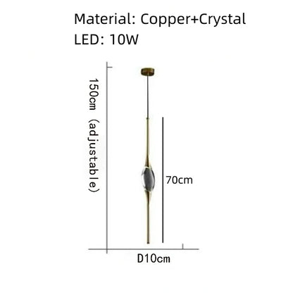 DecorBites™ Crystal Wall Sconce Copper Body Light for Bedside, Stair, Foyer, Dining Room