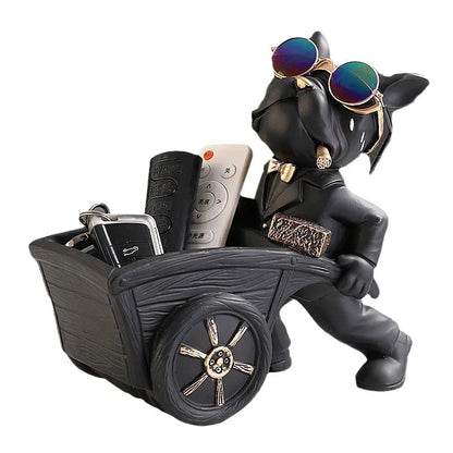 DecorBites™ Dog Statue Storage Box Resin Art Sculpture Figurine Home Study Ornament