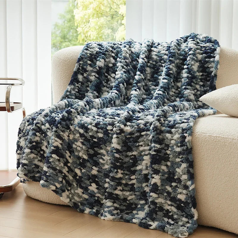 DecorBites™ Knitted Jacquard Blanket Throw 130x160cm 1400g