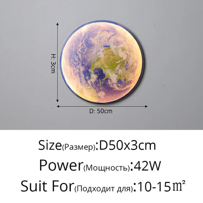DecorBites™ Creative Moon Earth LED Wall Lamp for Modern Living Spaces