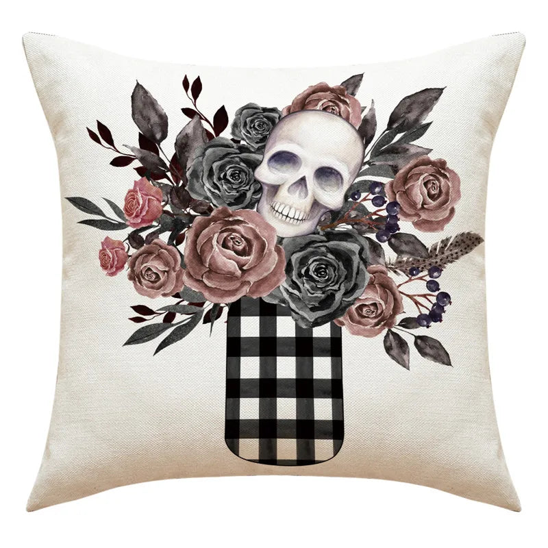 Pumpkin Witch Print Pillowcase