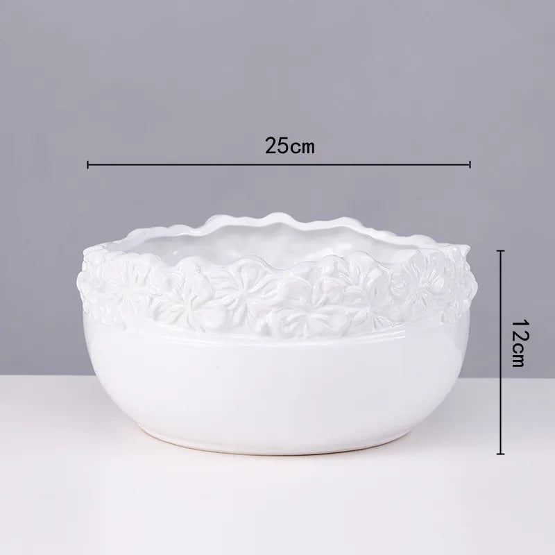 Gold Edge Ceramic Planter