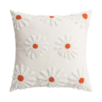 DecorBites™ Ivory Tufted Cushion Cover for Home Decor, Living Room, Sofa, Bedroom