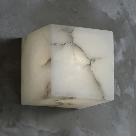 DecorBites™ Cube Marble LED Wall Sconce for Bedroom, Hallway, Staircase Lighting Fixtures