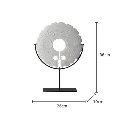 DecorBites™ Geometric Totem Resin Statue | Chinese Retro Home Decor Accessory