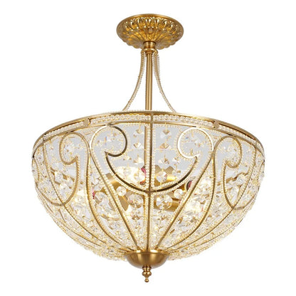 DecorBites™ Luxe Crystal Semi Chandelier for Bedroom, Restaurant, Aisle - European Retro Style