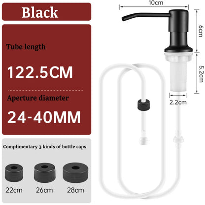 DecorBites™ Kitchen Sink Soap Dispenser with Extension Tube and Press Extractor