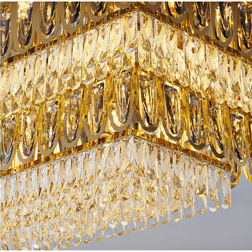 Gold Vintage Crystal Chandelier