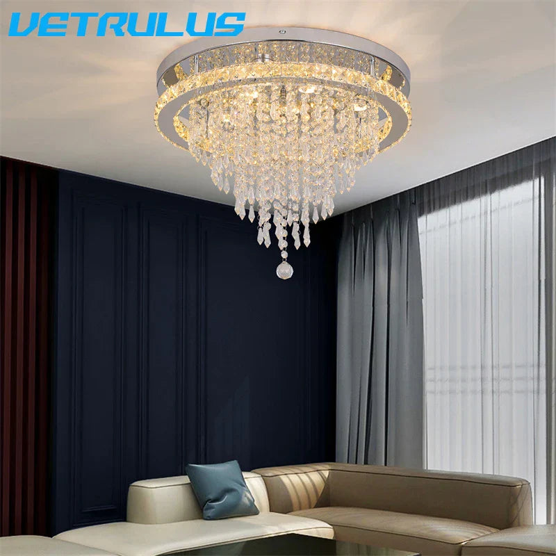 Gold Crystal Smart Chandelier