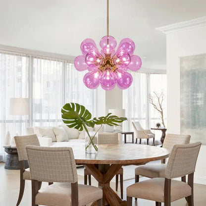 DecorBites™ Glass Bubble Chandelier Ceiling Pendant Light for Modern Living Room Decor