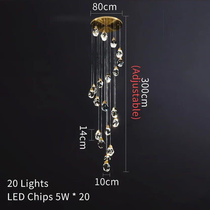 DecorBites™ Crystal LED Ceiling Chandelier: Stylish Lighting for Home Decor