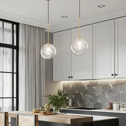 DecorBites™ Glass Ball LED Pendant Lamp, Modern Nordic Living Room Decor Lighting