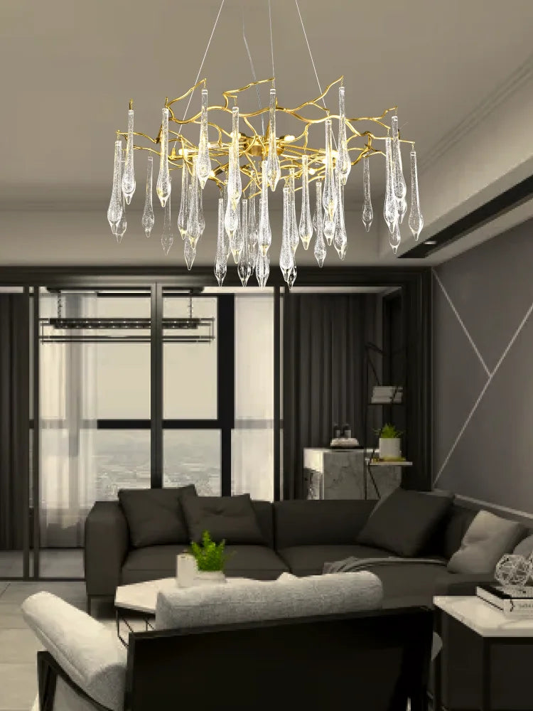 Droplet Crystal Chandelier