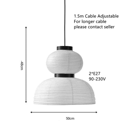 DecorBites™ Handmade White Paper Chandelier for Home and Restaurant