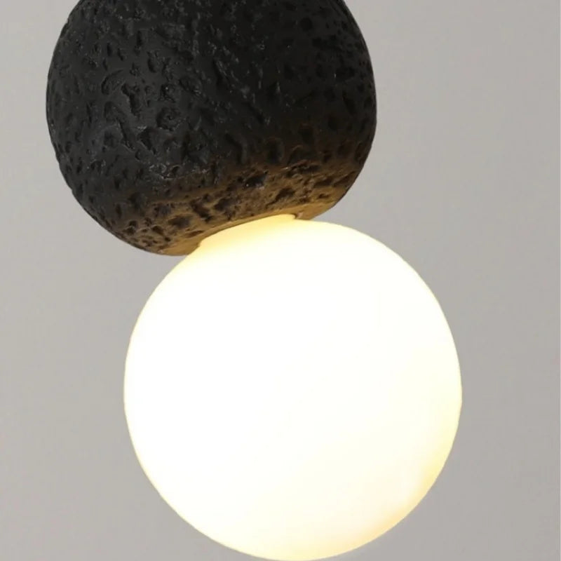 DecorBites™ Black Travertine LED Hanging Pendant Light - Nordic Modern Home Decor